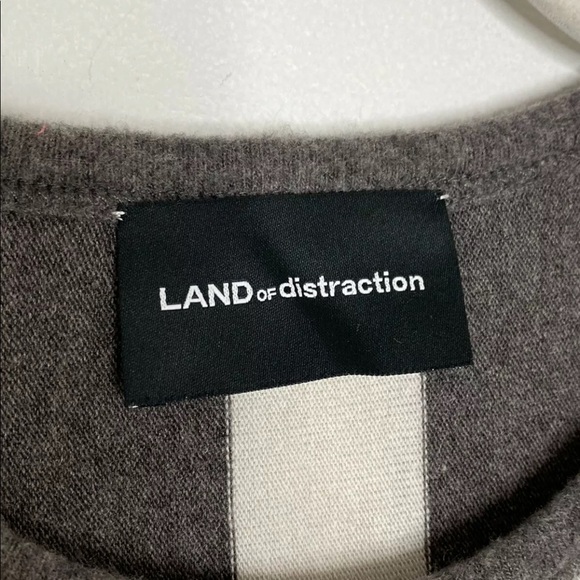 Land of Distraction $245 Women’s Striped Layla Wool Blend Long Sleeve Dress Sz L - Picture 3 of 6